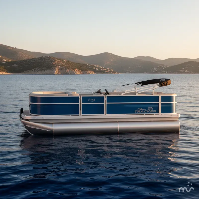 Slide: The Image of Sun Tracker Party Barge 18 DLX 2026 - 2