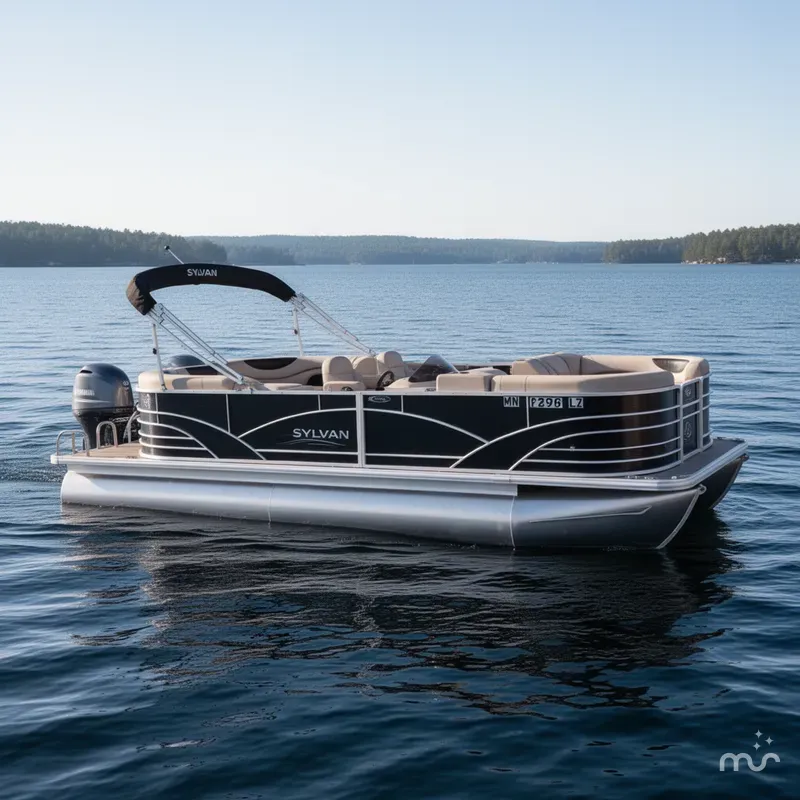 Slide: The Image of Sylvan MIrage 820 LZ Quad Lounge & 90HP Yamaha -$27,995 2019 - 0