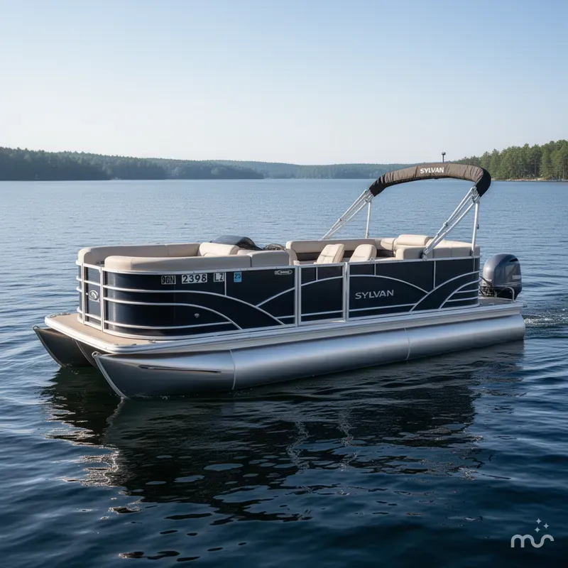 Slide: The Image of Sylvan MIrage 820 LZ Quad Lounge & 90HP Yamaha -$27,995 2019 - 1