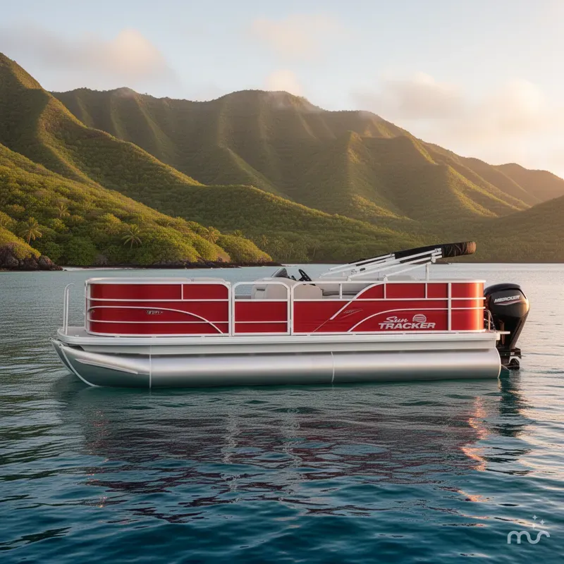 Slide: The Image of Sun Tracker Party Barge 18 DLX 2026 - 2