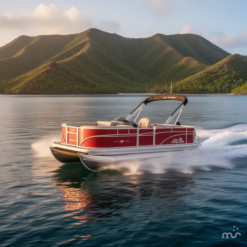 Slide: The Image of Sun Tracker Party Barge 18 DLX 2026 - 4