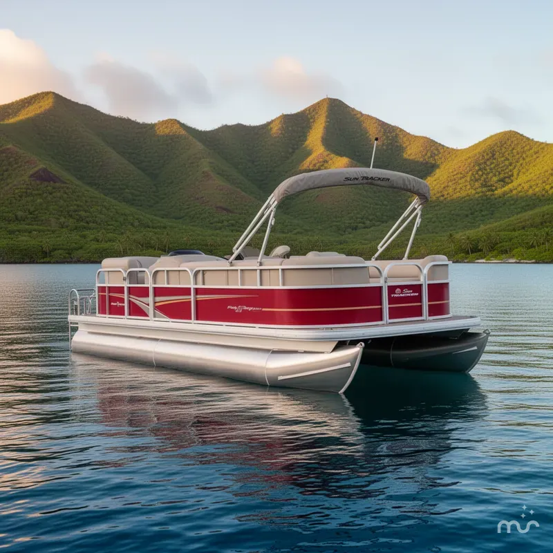 Slide: The Image of Sun Tracker Party Barge 18 DLX 2025 - 3