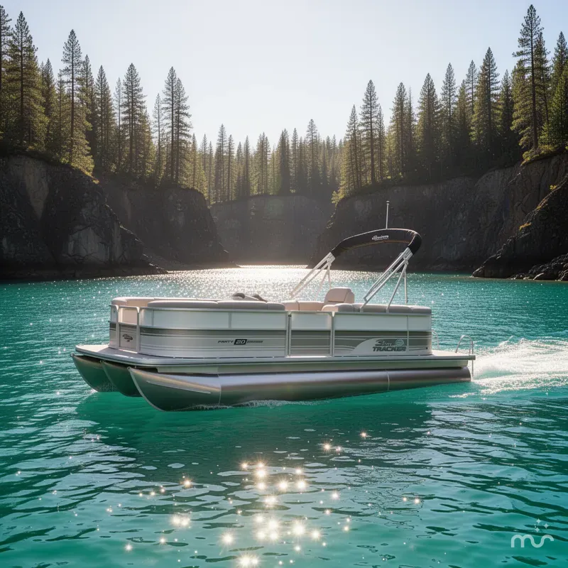 Slide: The Image of Sun Tracker Party Barge 20 DLX 2026 - 4