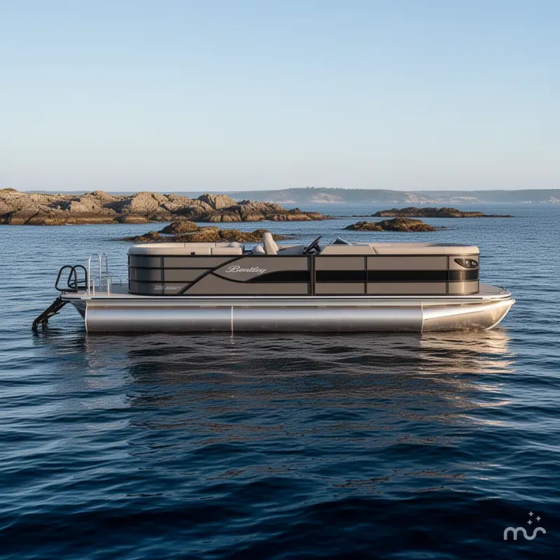 Slide: The Image of Bentley Pontoons Legacy 220 Navigator 2025 - 2