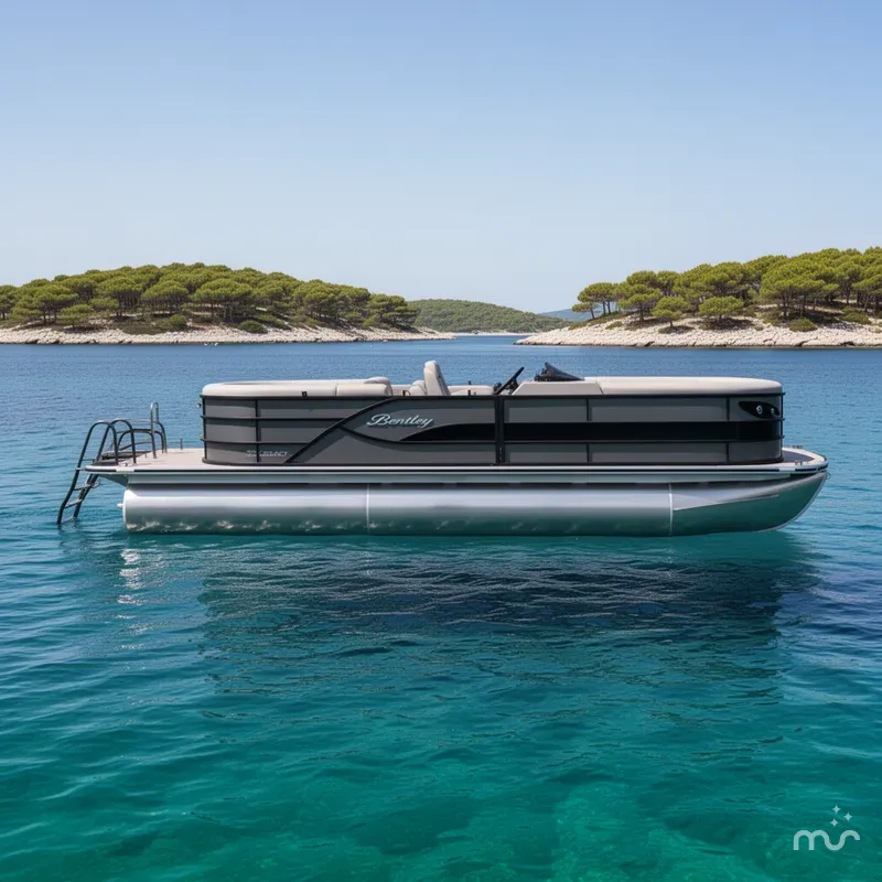 Slide: The Image of Bentley Pontoons Legacy 220 Navigator 2025 - 2