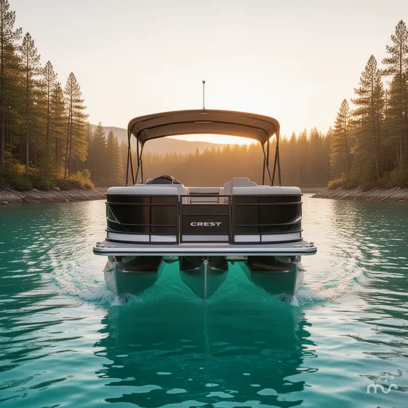 Slide: The Image of Crest Caribbean 230 SLS Tri-Toon w/200hp, Trailer, Exten 2025 - 1