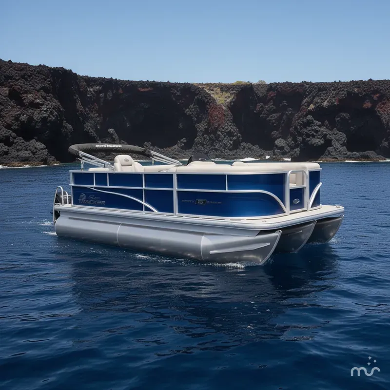 Slide: The Image of Sun Tracker Party Barge 16 DLX 2026 - 2