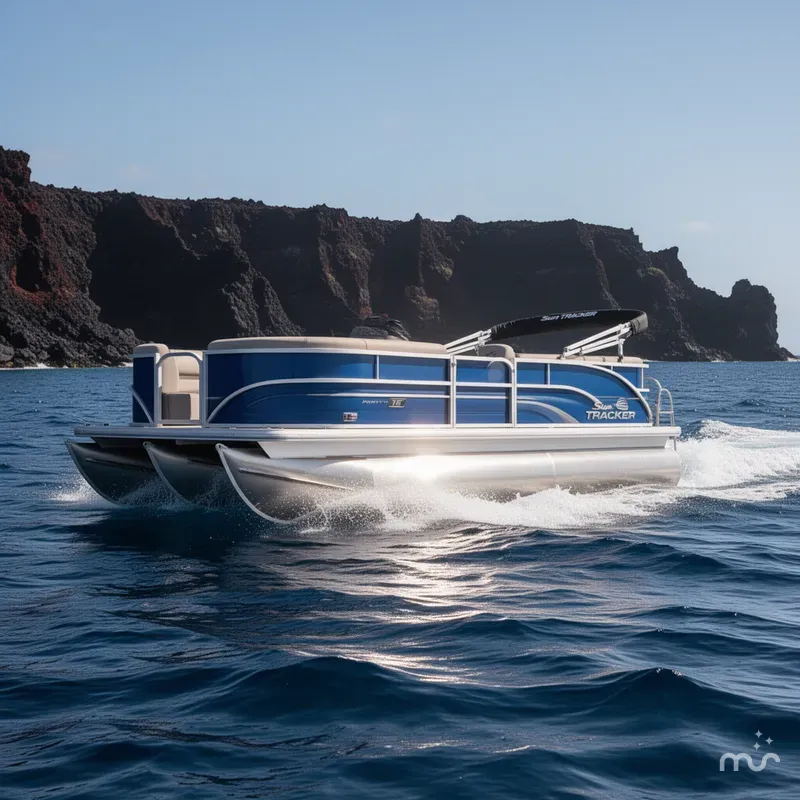 Slide: The Image of Sun Tracker Party Barge 16 DLX 2026 - 4