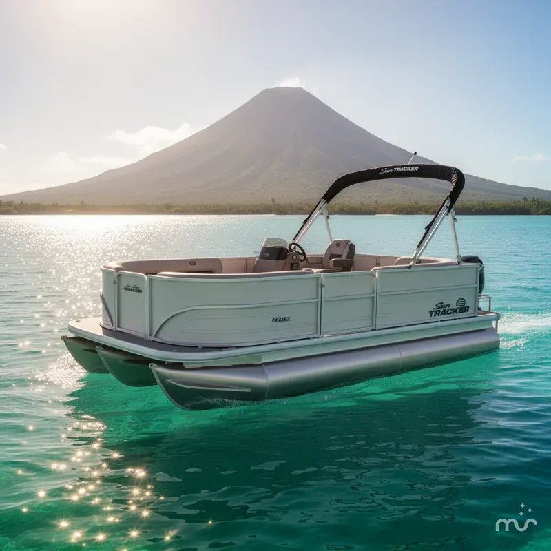 Slide: The Image of Sun Tracker Party Barge 16 DLX 2026 - 4