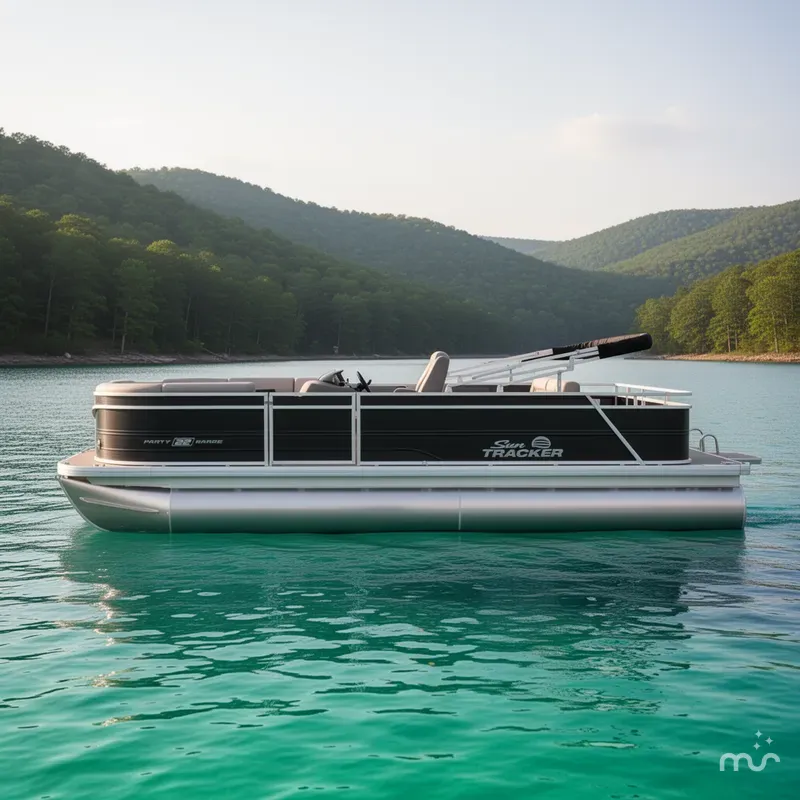 Slide: The Image of Sun Tracker Party Barge 22 RF DLX 2026 - 2