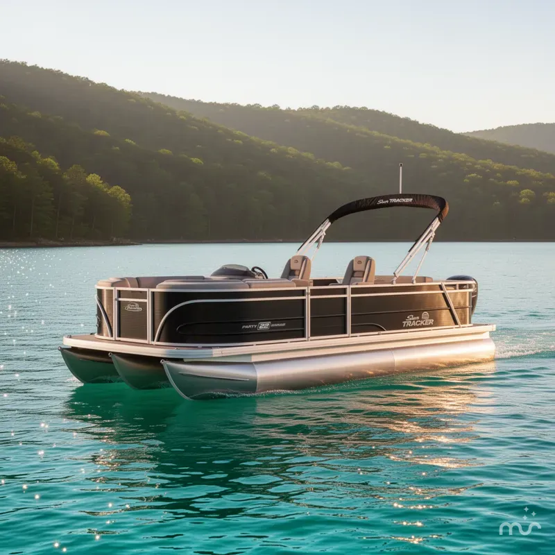 Slide: The Image of Sun Tracker Party Barge 22 RF DLX 2026 - 4