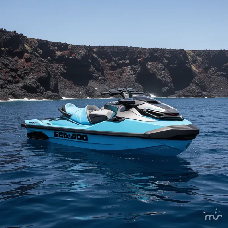 Slide: The Image of Sea-Doo RXT-X™ 325 Gulfstream Blue Premium 2026 - 2