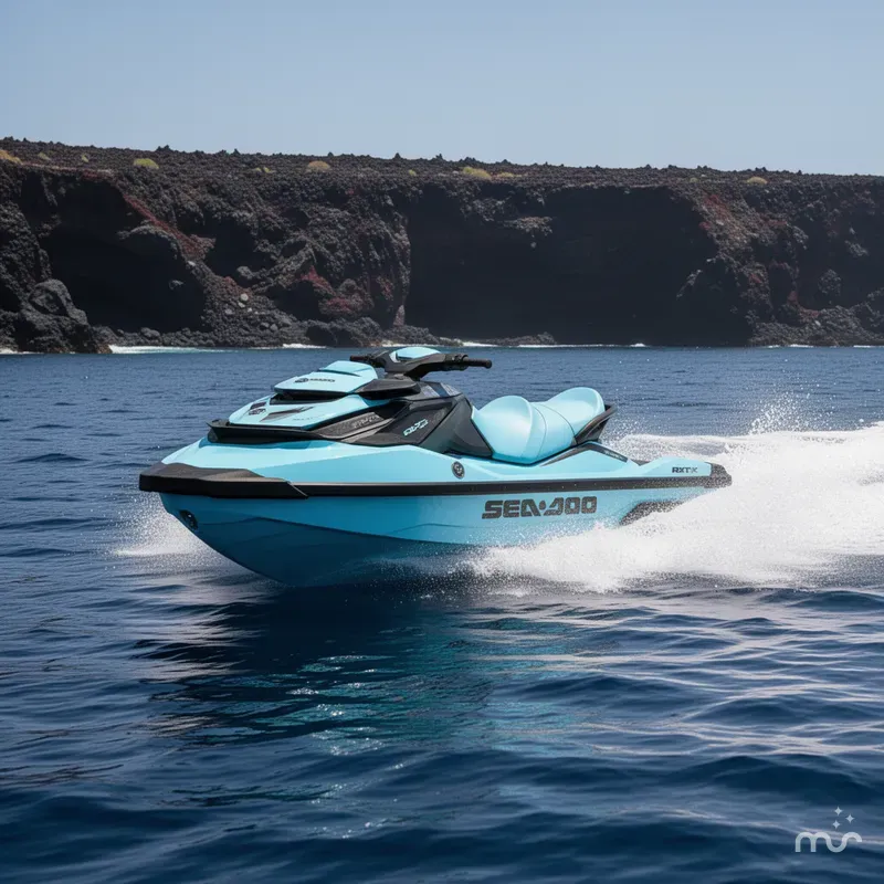 Slide: The Image of Sea-Doo RXT-X™ 325 Gulfstream Blue Premium 2026 - 4