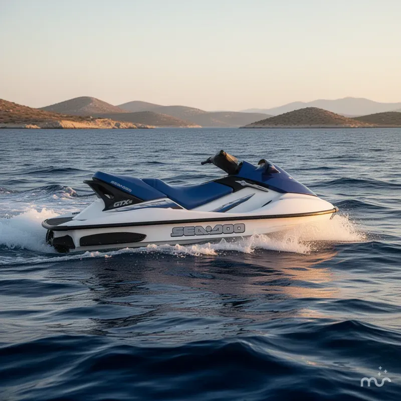 Slide: The Image of Sea-Doo GTX DI 2S, WHITE/BLUE 2002 - 4