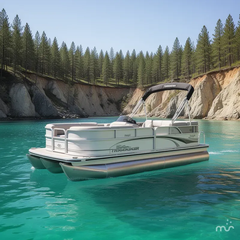 Slide: The Image of Sun Tracker Party Barge 16 DLX 2026 - 2