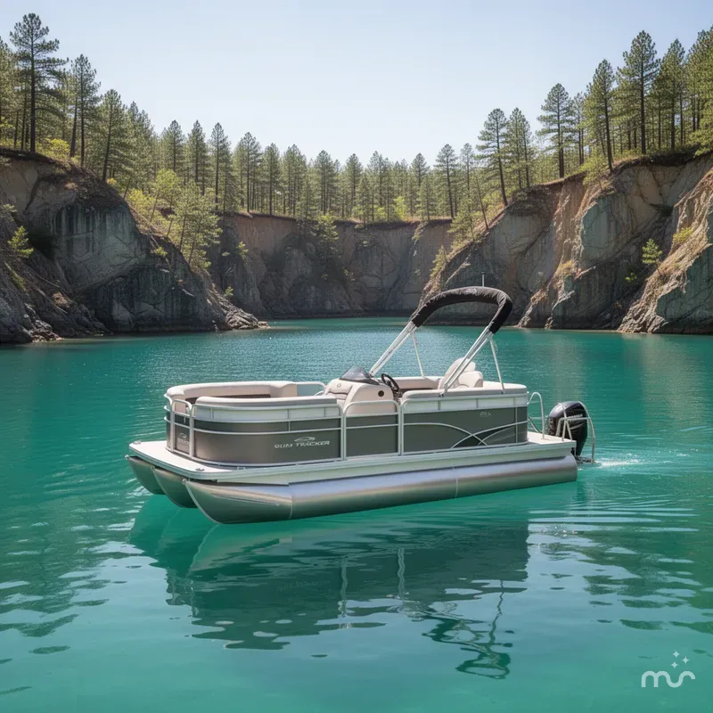 Slide: The Image of Sun Tracker Party Barge 16 DLX 2026 - 4