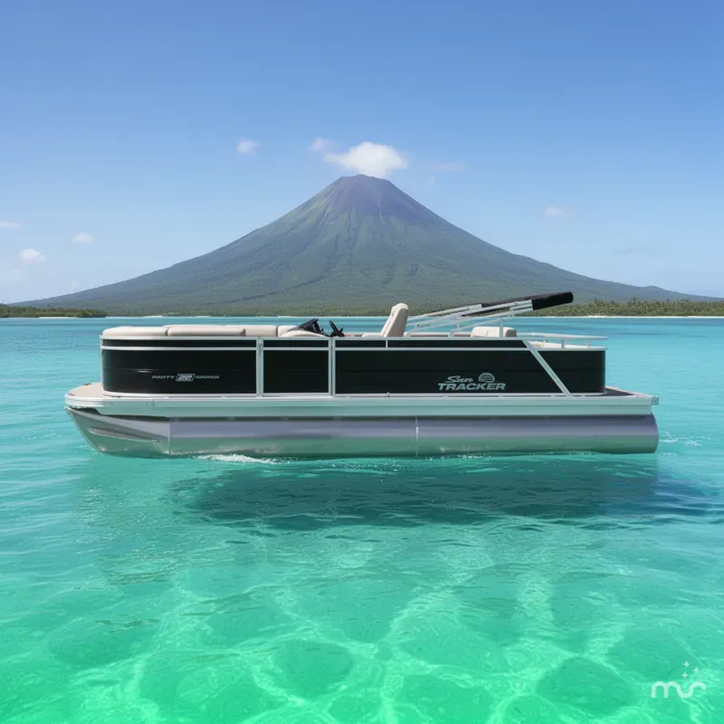 Slide: The Image of Sun Tracker Party Barge 22 RF DLX 2026 - 2