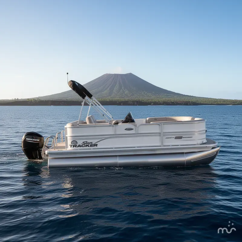 Slide: The Image of Sun Tracker Party Barge 16 DLX 2026 - 2