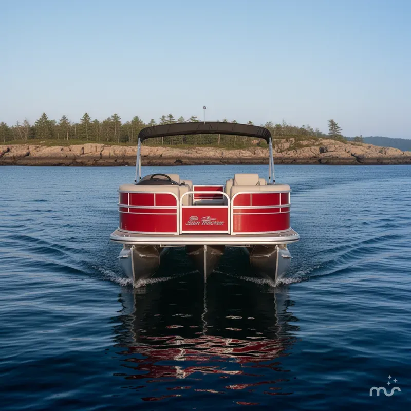 Slide: The Image of Sun Tracker Party Barge 18 DLX 2026 - 1