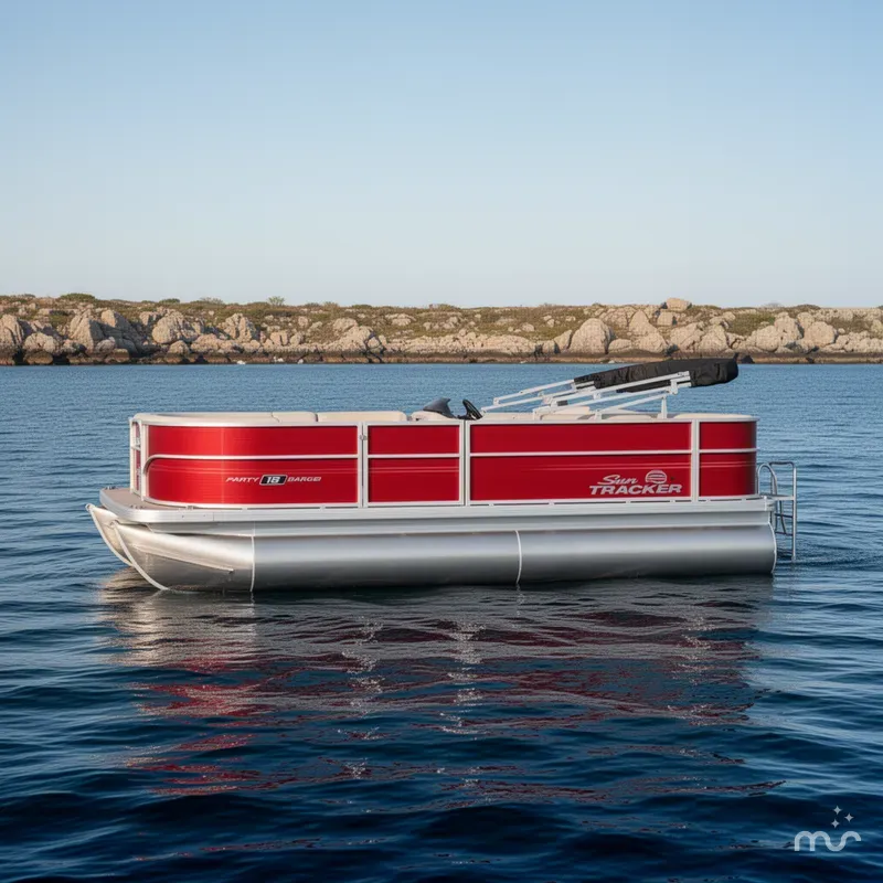 Slide: The Image of Sun Tracker Party Barge 18 DLX 2026 - 2