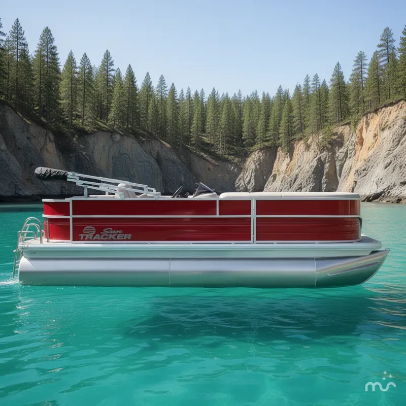 Slide: The Image of Sun Tracker Party Barge 18 DLX 2026 - 2