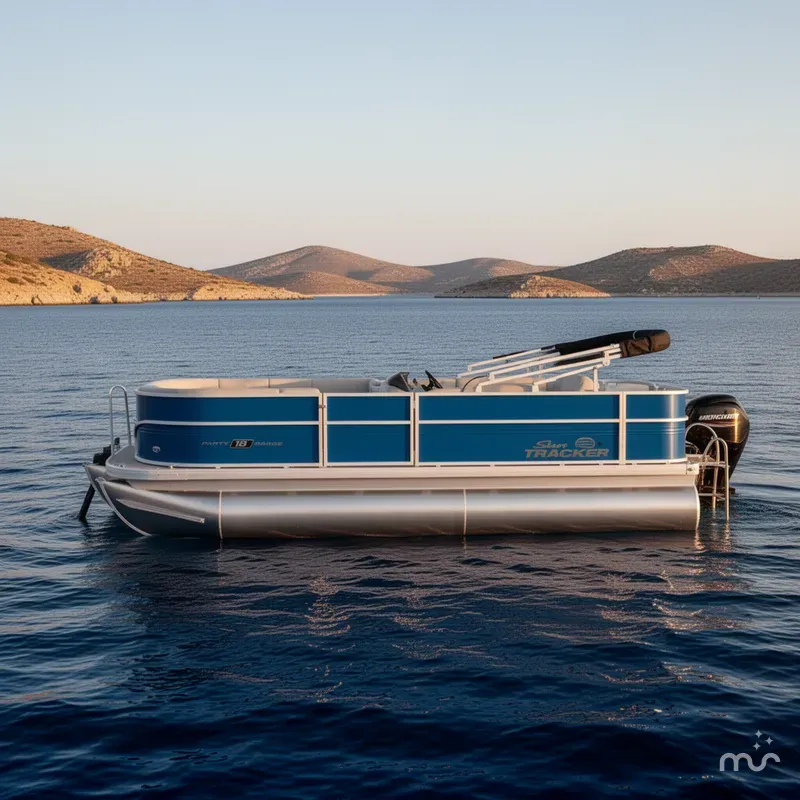 Slide: The Image of Sun Tracker Party Barge 18 DLX 2026 - 2