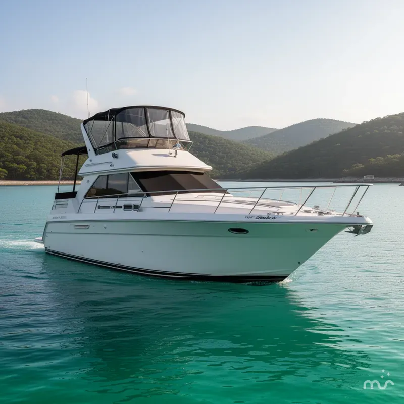 Slide: The Image of Sea Ray 380 Aft Cabin 1989 - 1