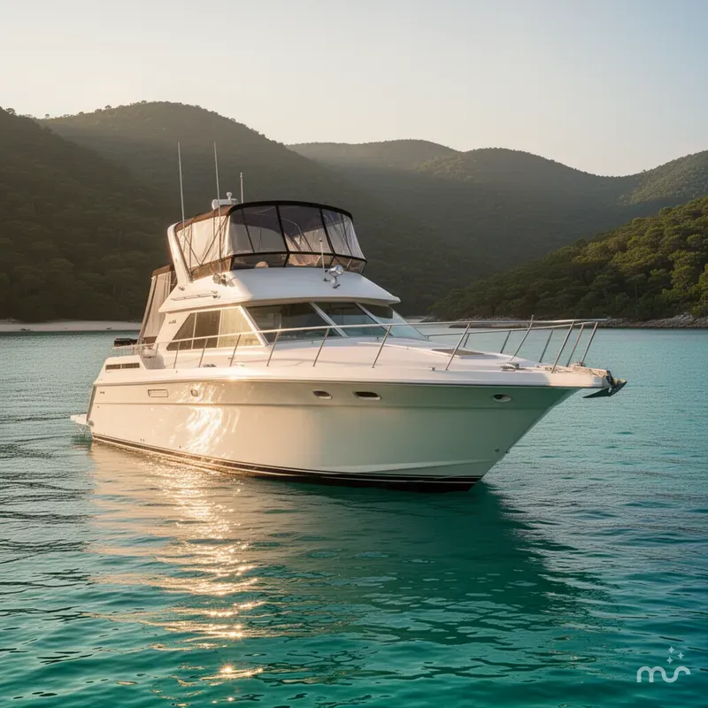 Slide: The Image of Sea Ray 380 Aft Cabin 1989 - 2