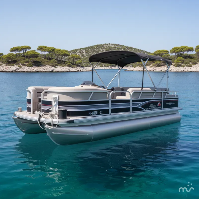 The Image of Sun Tracker Party Barge 22 DLX 2015 - 0