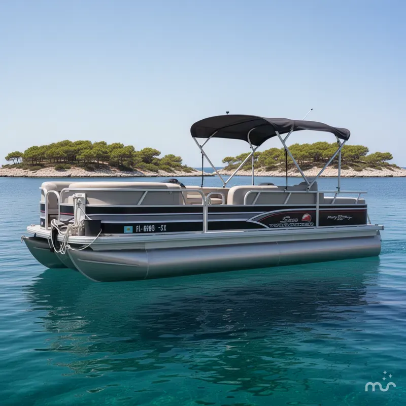 Slide: The Image of Sun Tracker Party Barge 22 DLX 2015 - 2