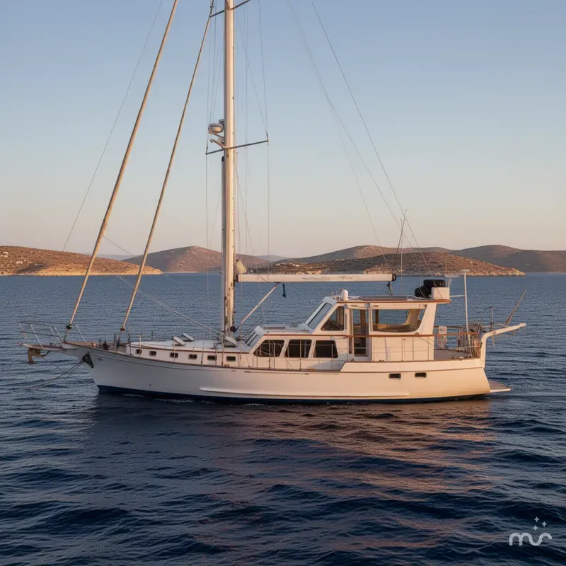 Slide: The Image of Benford Custom Pilothouse Cutter 1995 - 2