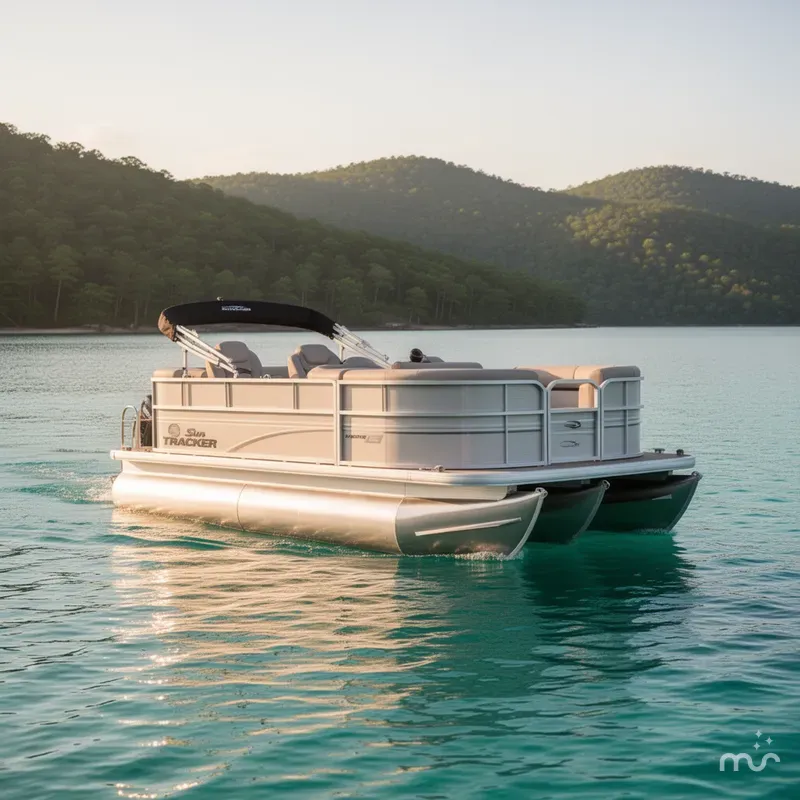 Slide: The Image of Sun Tracker Party Barge 16 DLX 2026 - 4