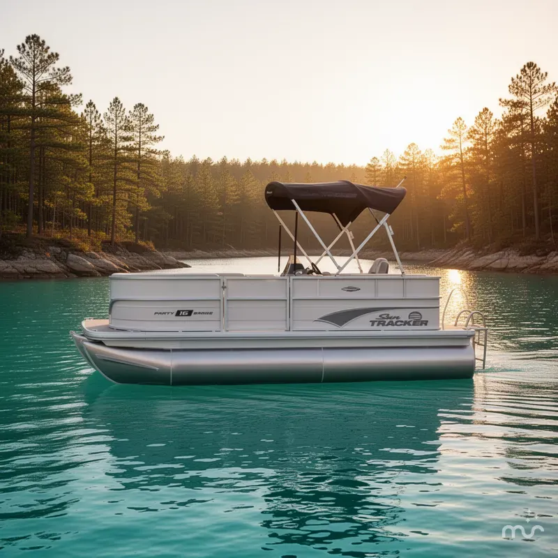 Slide: The Image of Sun Tracker Party Barge 16 DLX 2026 - 2