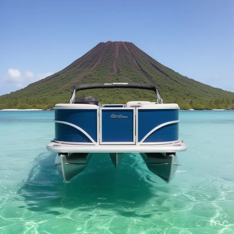 Slide: The Image of Sun Tracker Party Barge 16 DLX 2026 - 1