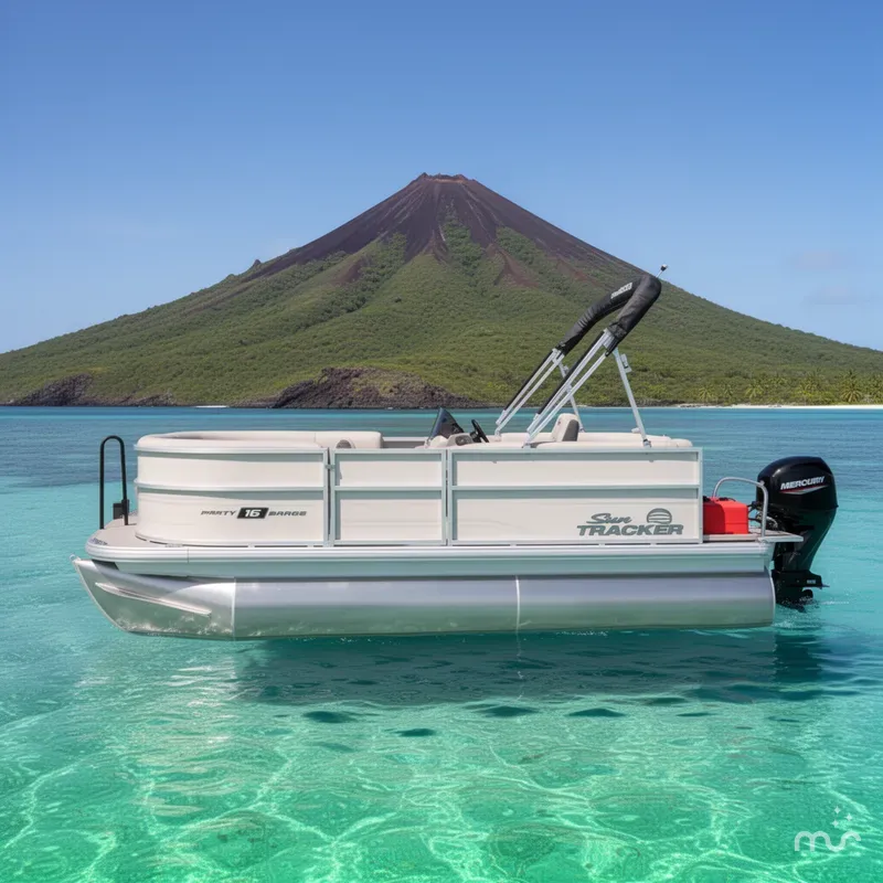 Slide: The Image of Sun Tracker Party Barge 16 DLX 2026 - 2