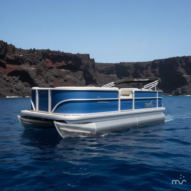 Slide: The Image of Sun Tracker Party Barge 18 DLX 2026 - 2