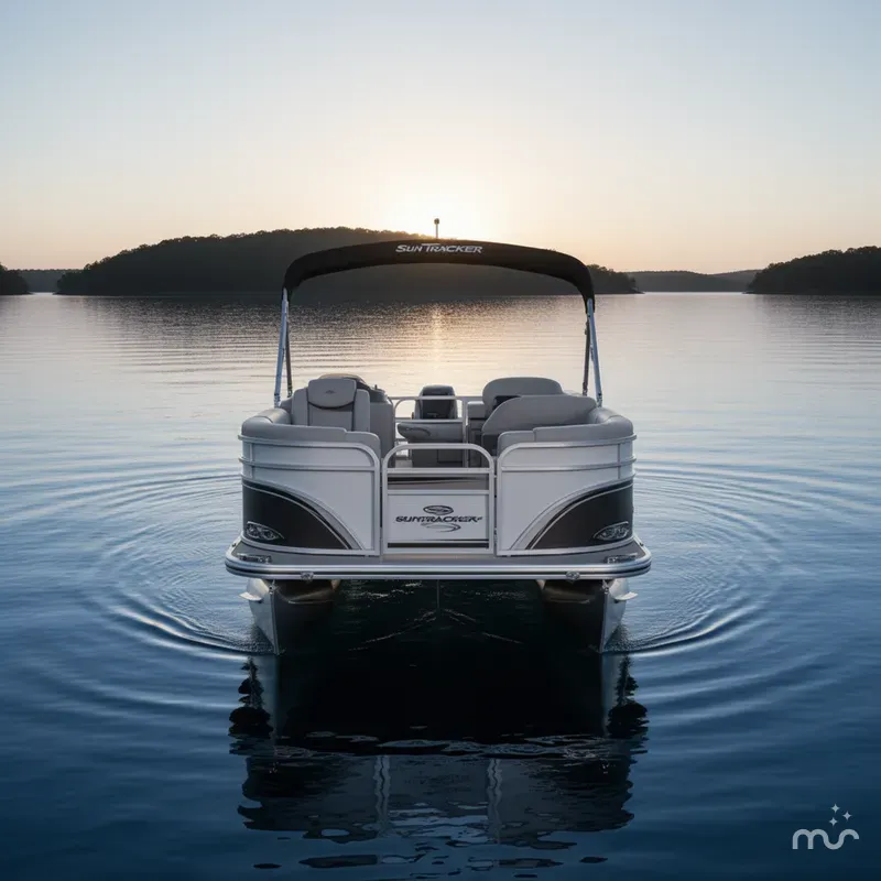 Slide: The Image of Sun Tracker Party Barge 16 DLX 2026 - 1