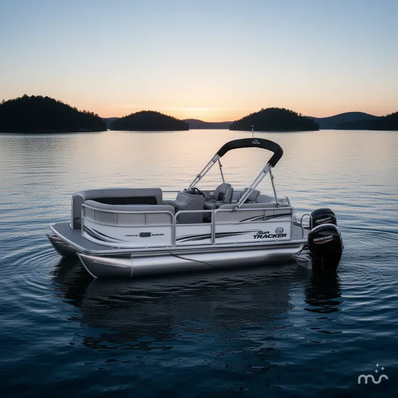 Slide: The Image of Sun Tracker Party Barge 16 DLX 2026 - 4