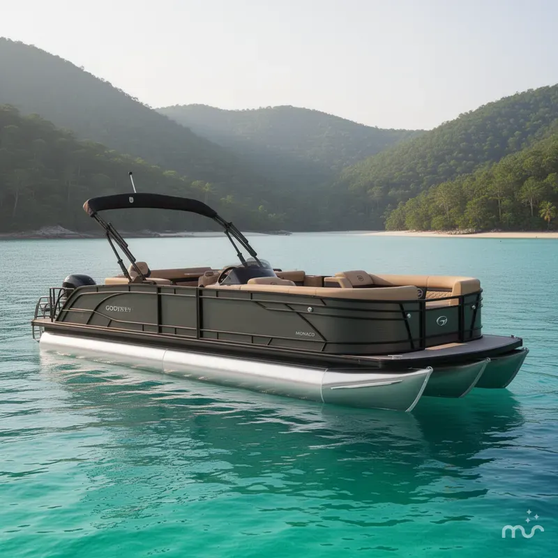 The Image of Godfrey Monaco 25' Mid-Table Flip Lounge Tritoon - 255 MTF 2027 - 0