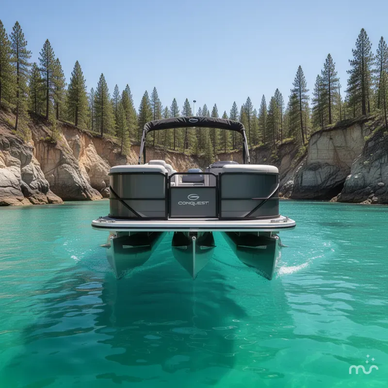 Slide: The Image of Crest Conquest 230 SLSC Tri-Toon W/200Hp And Trailer 2026 - 1