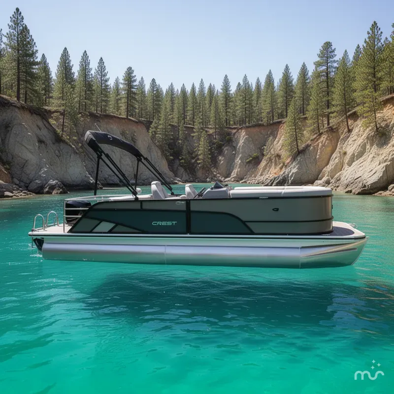 Slide: The Image of Crest Conquest 230 SLSC Tri-Toon W/200Hp And Trailer 2026 - 2