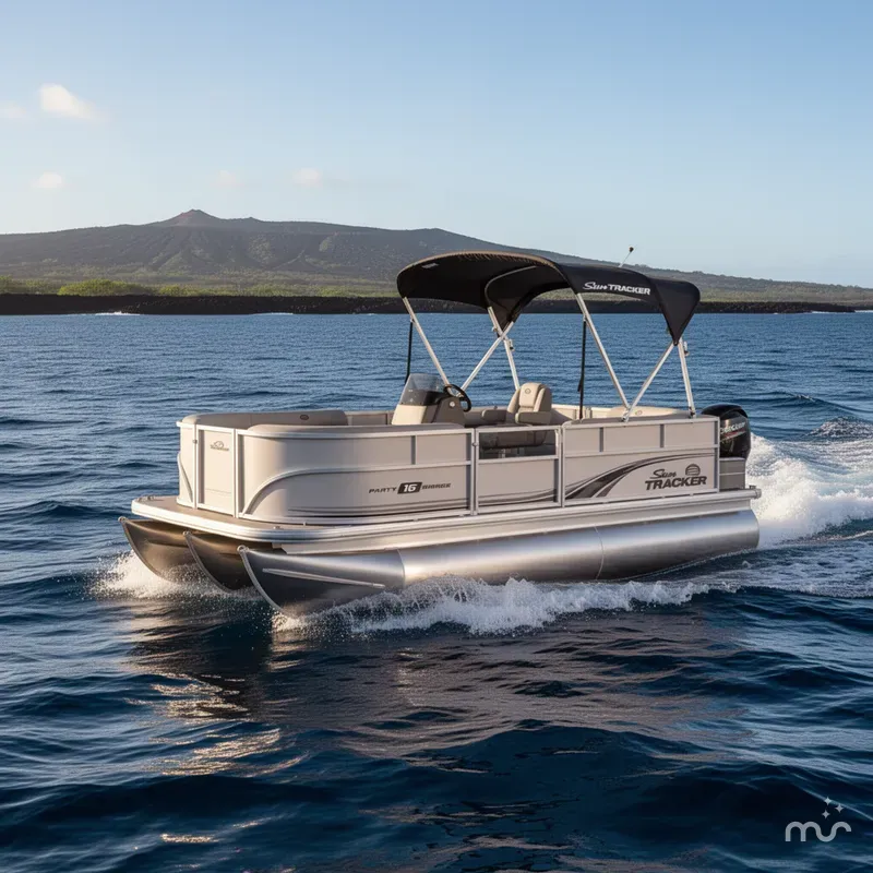 Slide: The Image of Sun Tracker Party Barge 16 DLX 2026 - 4