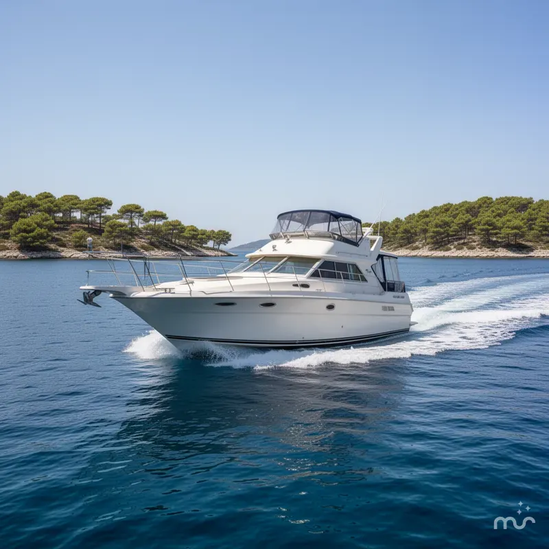 Slide: The Image of Sea Ray 410 Aft Cabin 1987 - 2