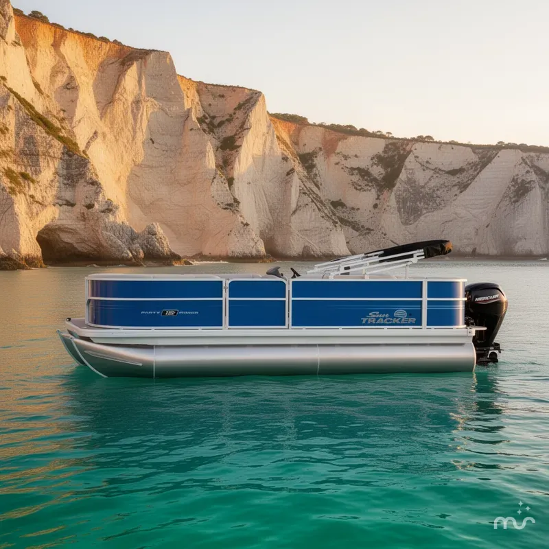 Slide: The Image of Sun Tracker Party Barge 18 DLX 2026 - 2