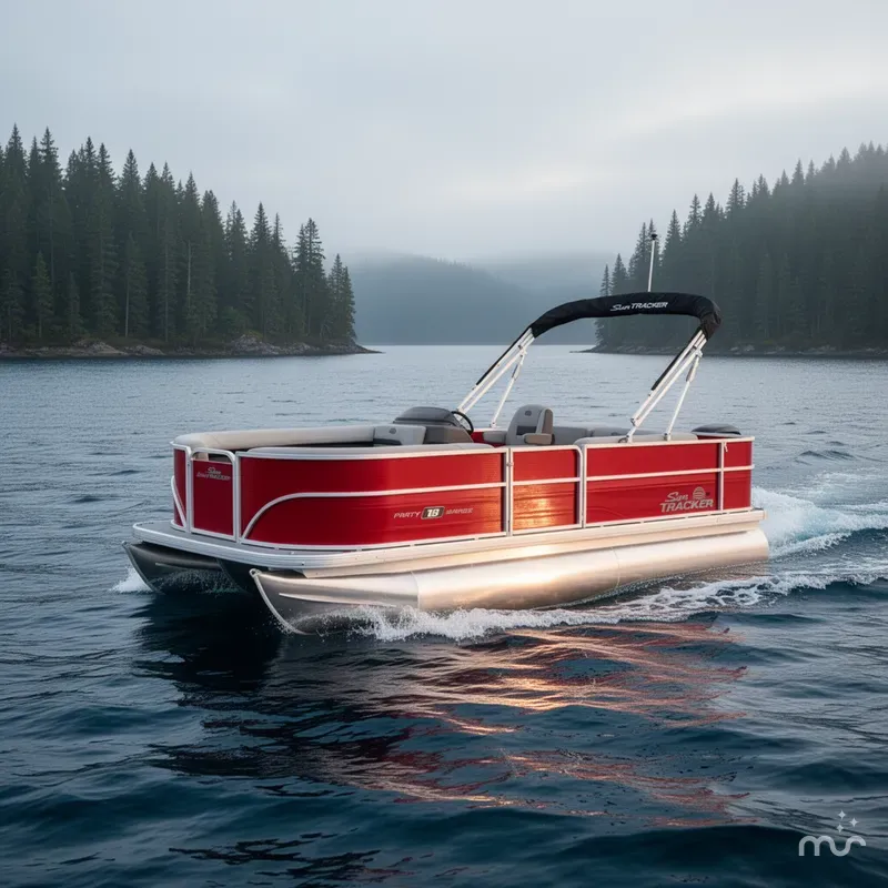 Slide: The Image of Sun Tracker Party Barge 18 DLX 2026 - 4
