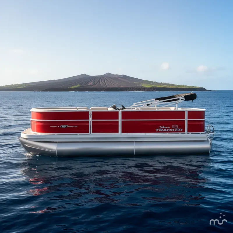 Slide: The Image of Sun Tracker Party Barge 18 DLX 2026 - 2