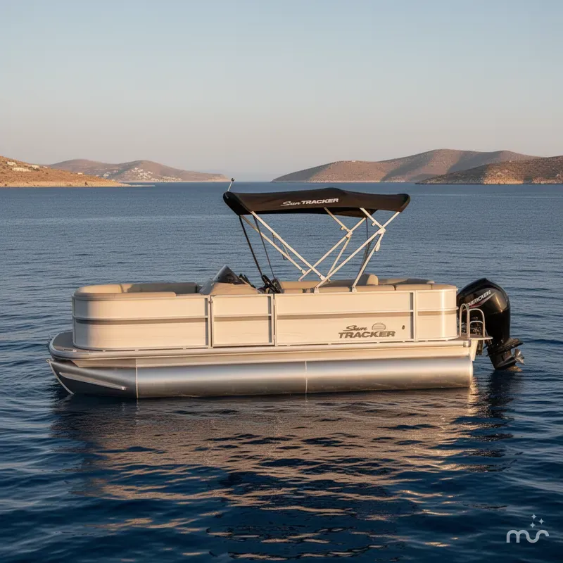 Slide: The Image of Sun Tracker Party Barge 18 DLX 2026 - 2