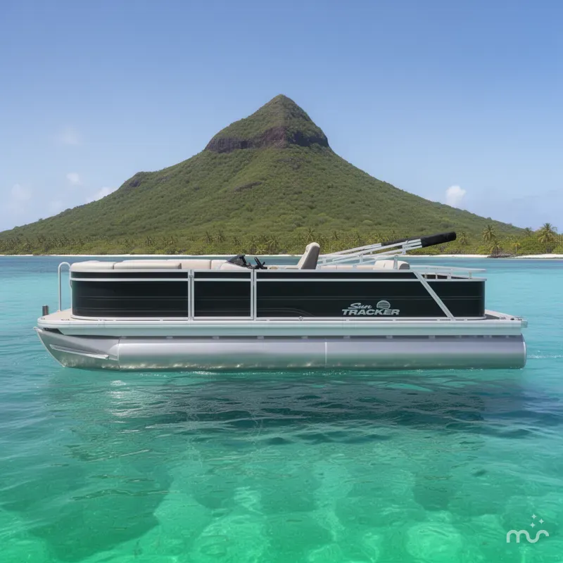 Slide: The Image of Sun Tracker Party Barge 22 RF DLX 2026 - 2