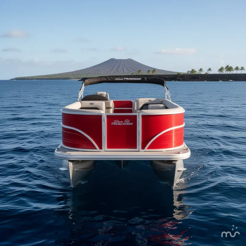 Slide: The Image of Sun Tracker Party Barge 18 DLX 2026 - 1