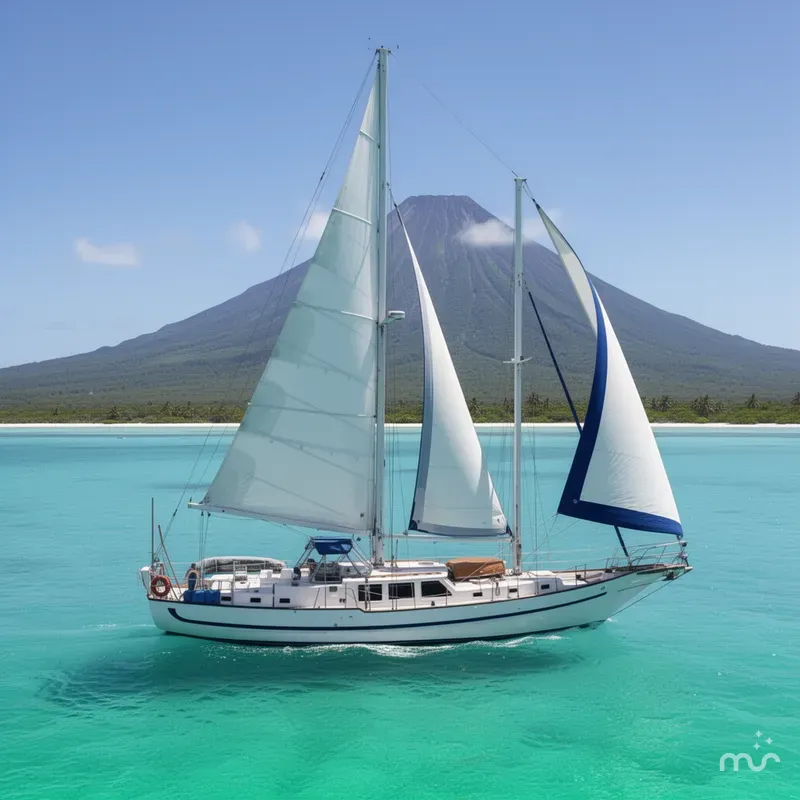 The Image of Crealock designed custom built raised cabintop schooner 1997 - 0